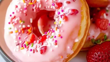 Strawberry Cheesecake Stuffed Donuts