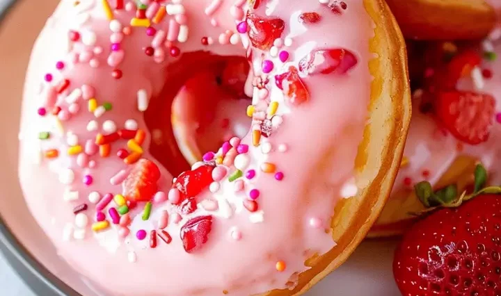 Strawberry Cheesecake Stuffed Donuts