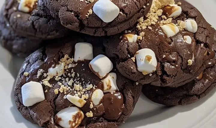 Double Chocolate S’mores Cookies