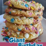 Giant Birthday Cake Cookies