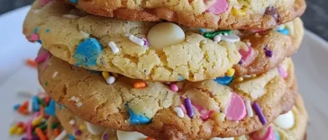 Giant Birthday Cake Cookies