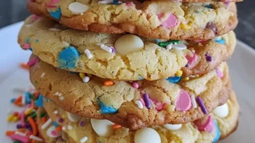 Giant Birthday Cake Cookies