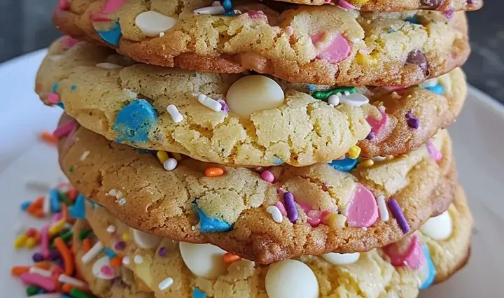 Giant Birthday Cake Cookies