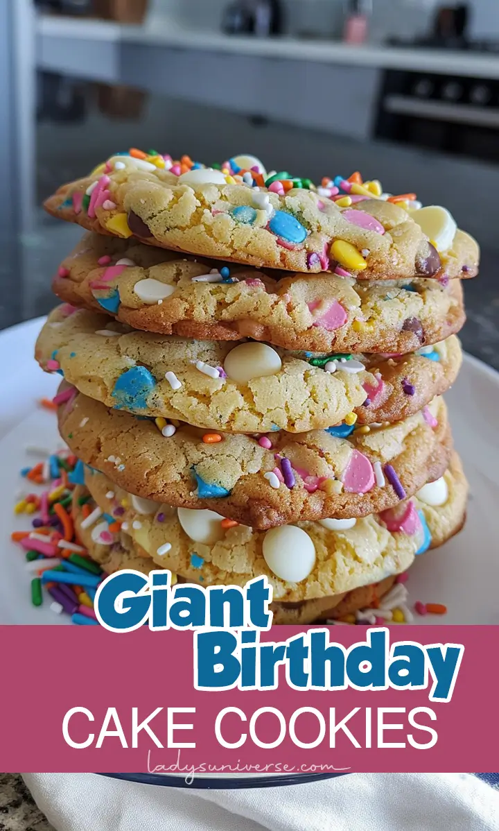 Giant Birthday Cake Cookies