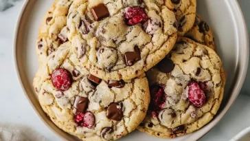 Raspberry Chocolate Chunk Cookies