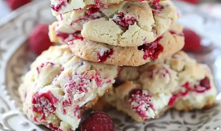 White Chocolate Raspberry Cookies