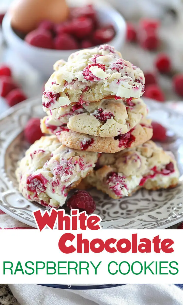 White Chocolate Raspberry Cookies