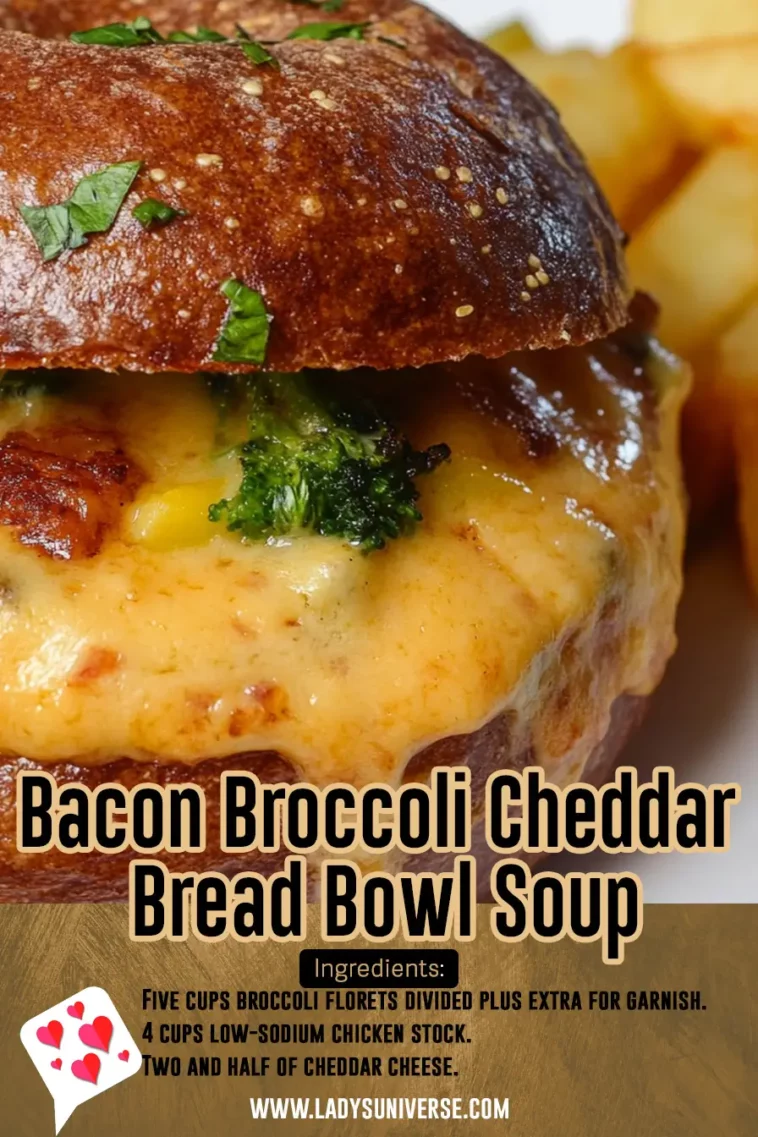 Bacon Broccoli Cheddar Bread Bowl Soup