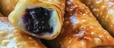 Baked Blueberry Cream Cheese Egg Rolls