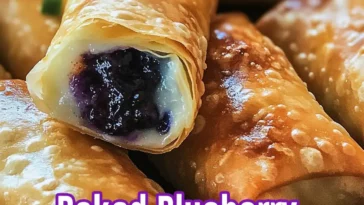 Baked Blueberry Cream Cheese Egg Rolls