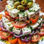 Greek Feta Salad Tower