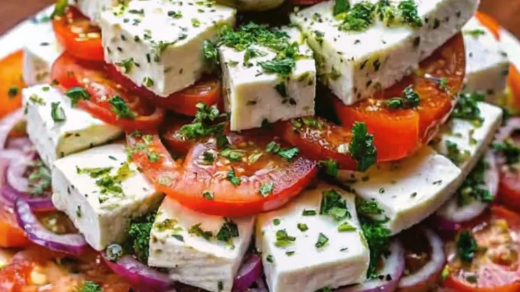 Greek Feta Salad Tower