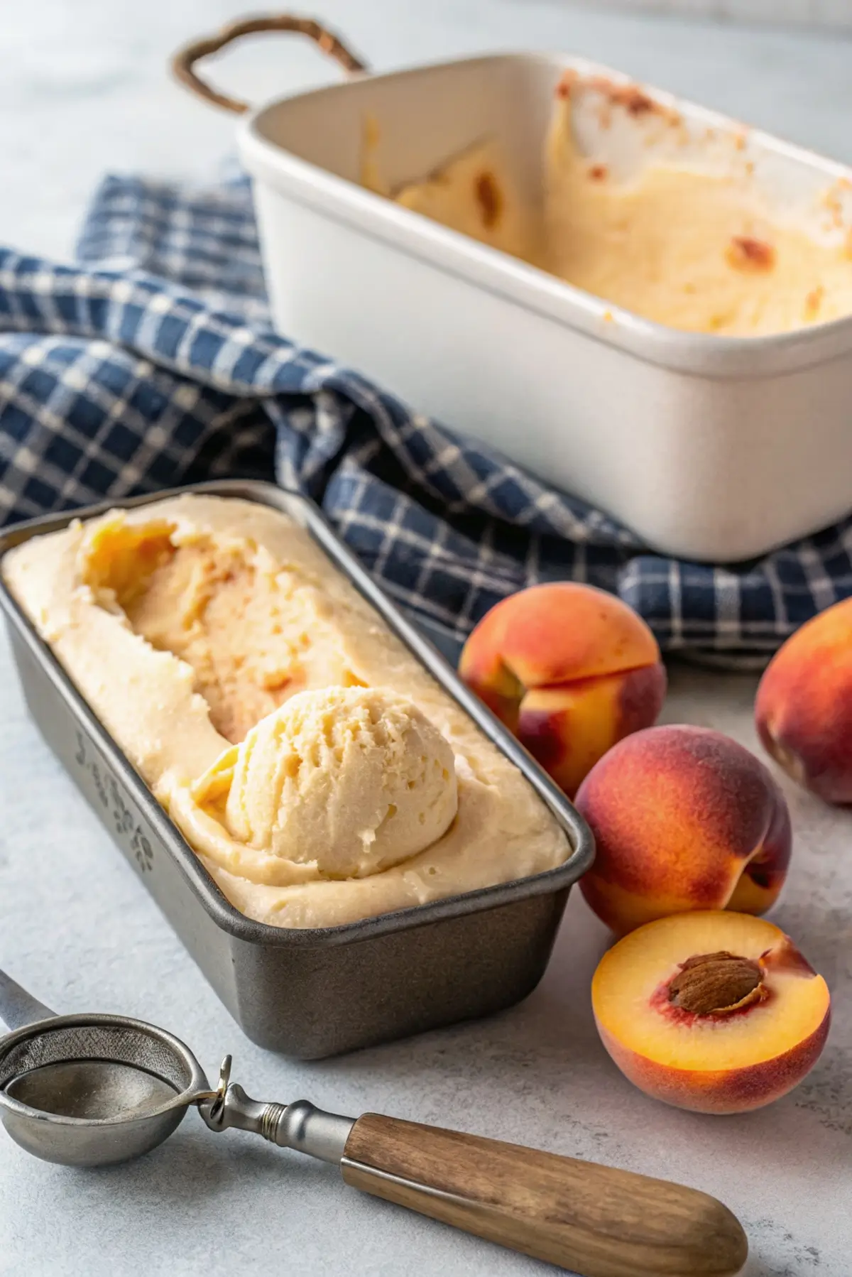 Homemade Peach Ice Cream