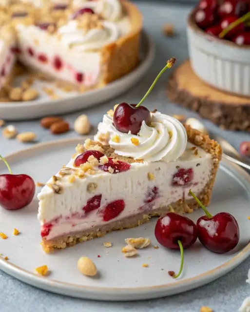 Luscious Lemon-Lime Cherry Pistachio Cheesecake