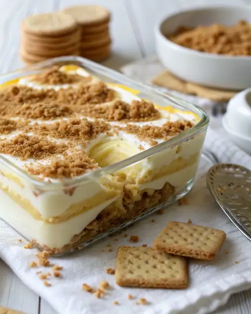 No-Bake Lemon Eclair Cake