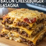 Parmesan Garlic Turkey Bacon Cheeseburger Lasagna