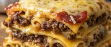 Parmesan Garlic Turkey Bacon Cheeseburger Lasagna