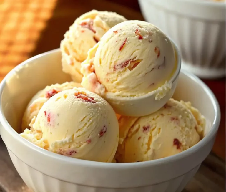 Homemade Peach Ice Cream