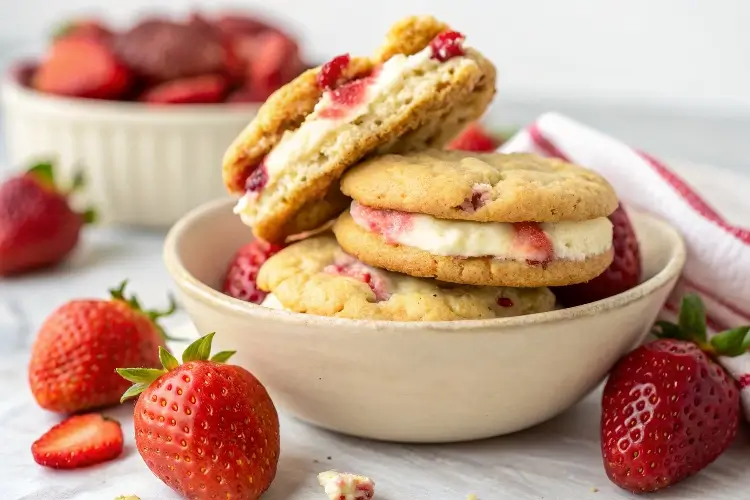 Strawberry Cheesecake Cookies