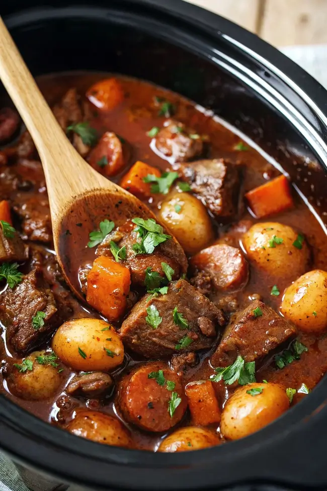 Slow Cooker Beef Bourguignon