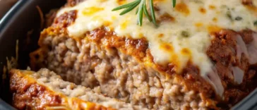 French Onion Meatloaf with Melted Swiss Cheese