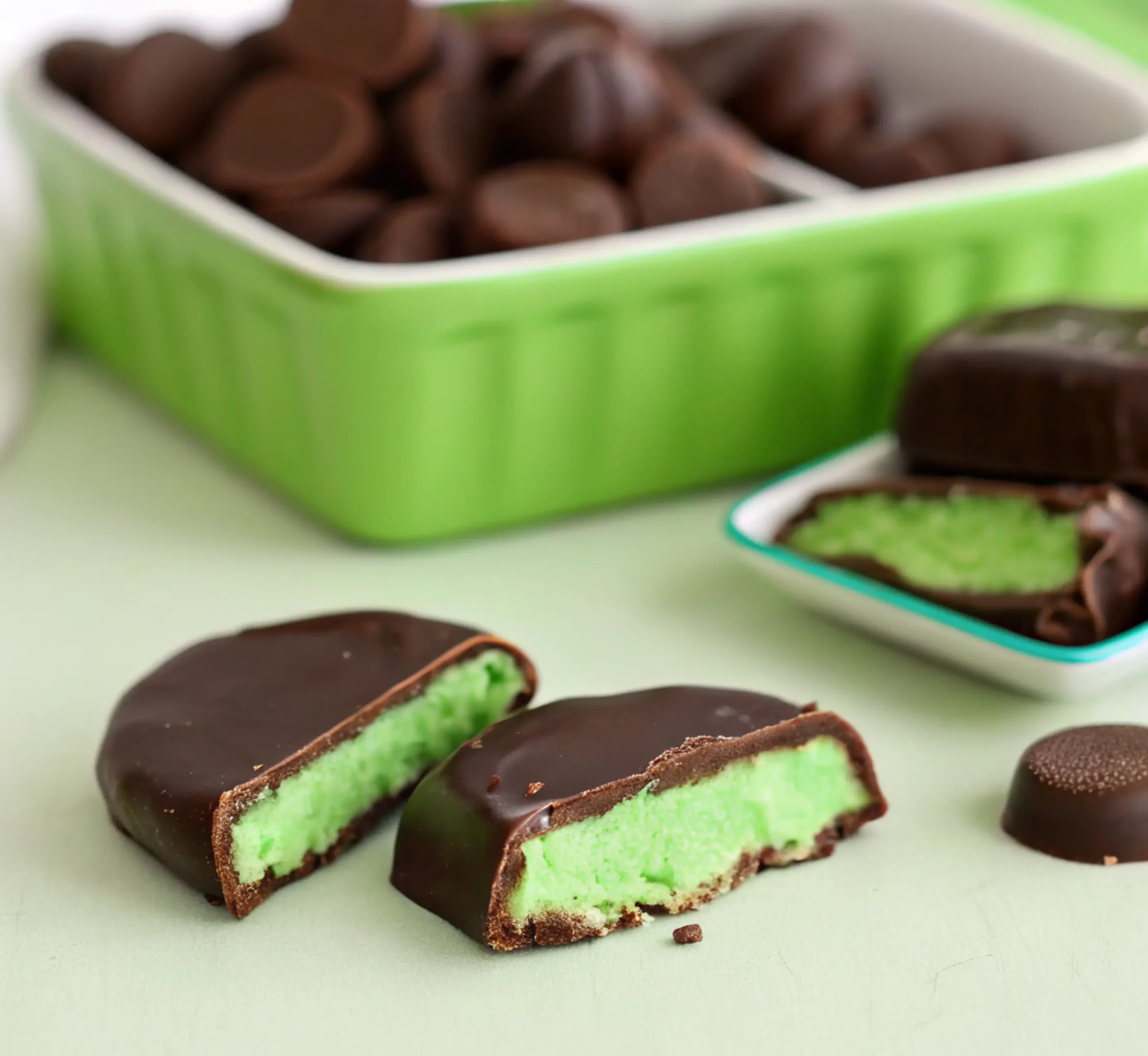 St. Patrick’s Day Chocolate Covered Mint Patties