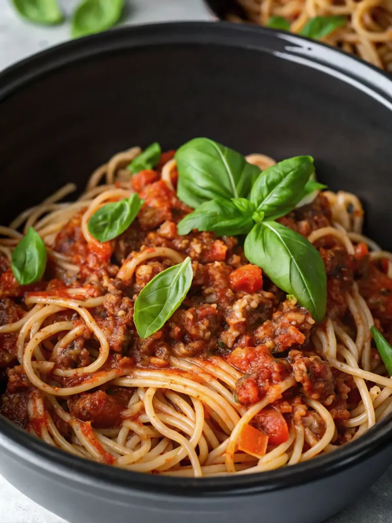 Slow Cooker Spaghetti Bolognese