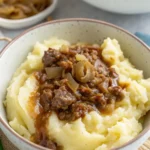 Ground Beef & Gravy over Mashed Potatoes