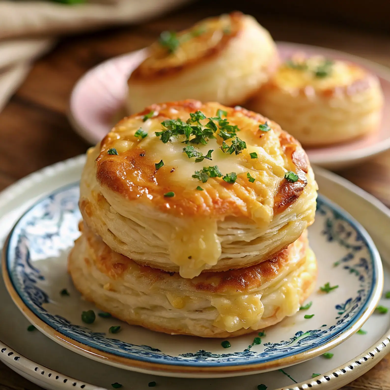 Ham and Cheese Butter Swim Biscuits Recipe