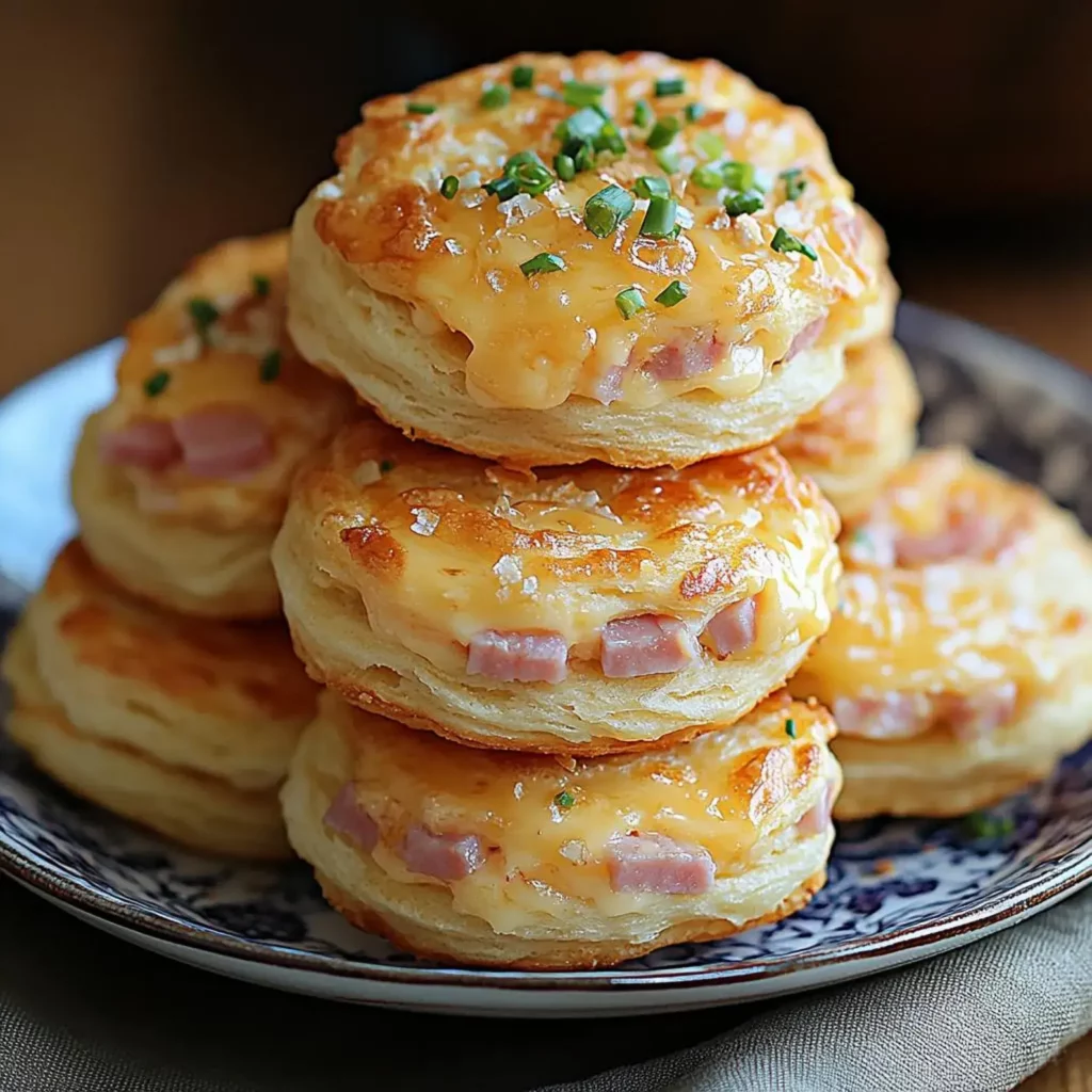 Ham and Cheese Butter Swim Biscuits Recipe