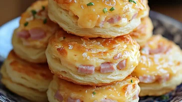 Ham and Cheese Butter Swim Biscuits Recipe