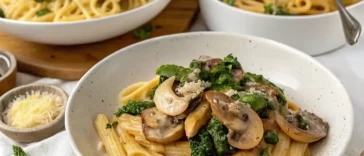Creamy Mushroom Asparagus Chicken Pasta
