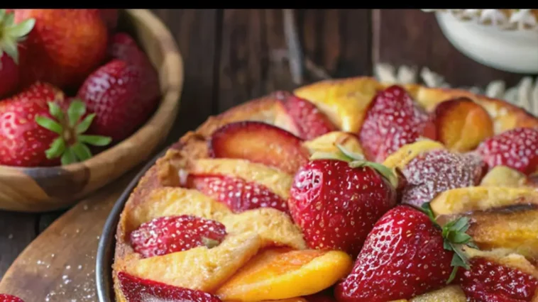 Strawberry Peach Cake