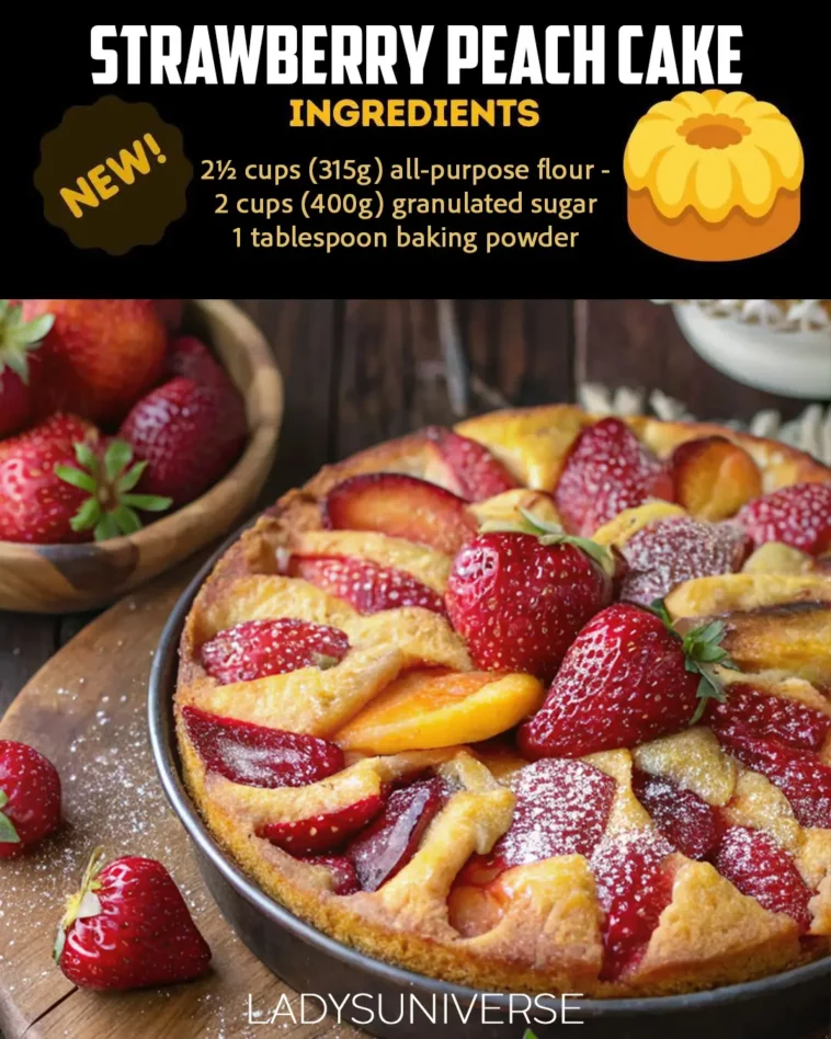 Strawberry Peach Cake