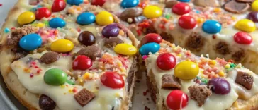 White Chocolate Brownie Pizza