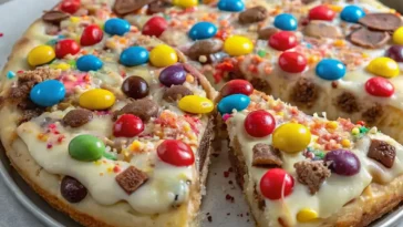 White Chocolate Brownie Pizza