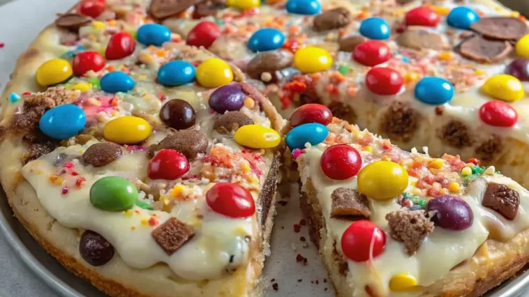 White Chocolate Brownie Pizza