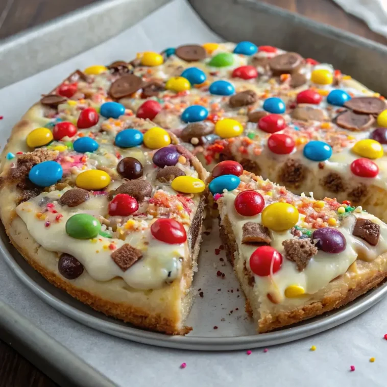 White Chocolate Brownie Pizza