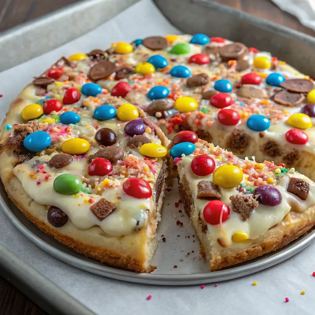 White Chocolate Brownie Pizza