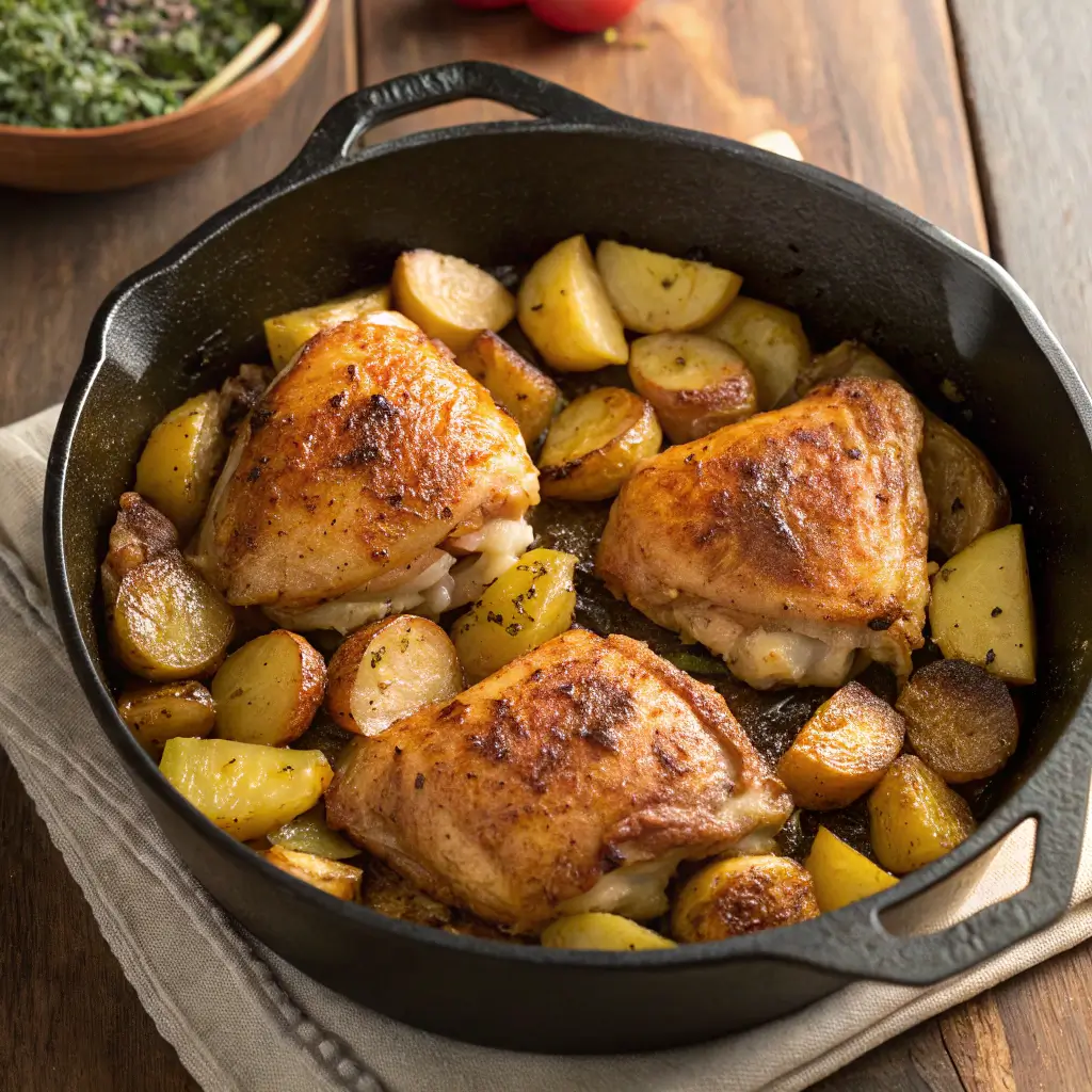 golden-chicken-thighs-with-potatoes-roasting-in-a- (1)