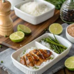 Honey Sriracha Grilled Chicken with Coconut Rice