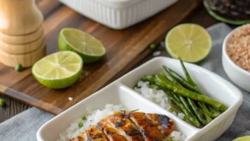 Honey Sriracha Grilled Chicken with Coconut Rice