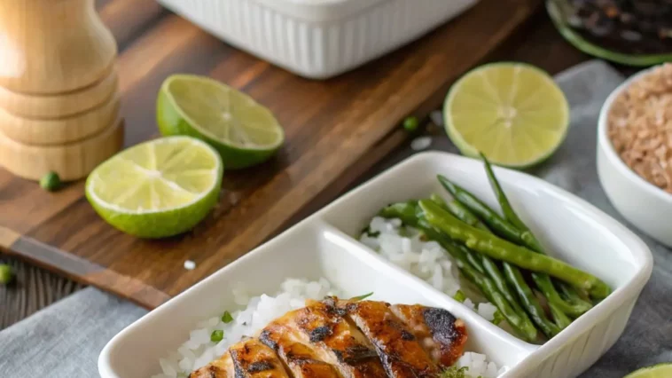 Honey Sriracha Grilled Chicken with Coconut Rice