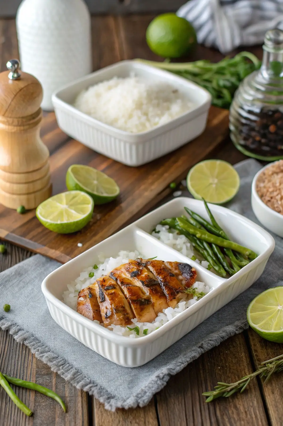 Honey Sriracha Grilled Chicken with Coconut Rice