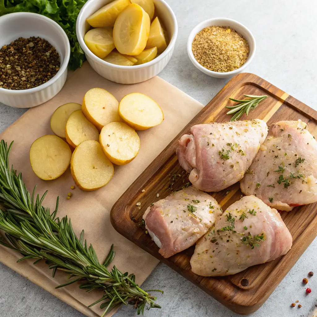 seasoned-chicken-thighs-with-potatoes-before-cooki