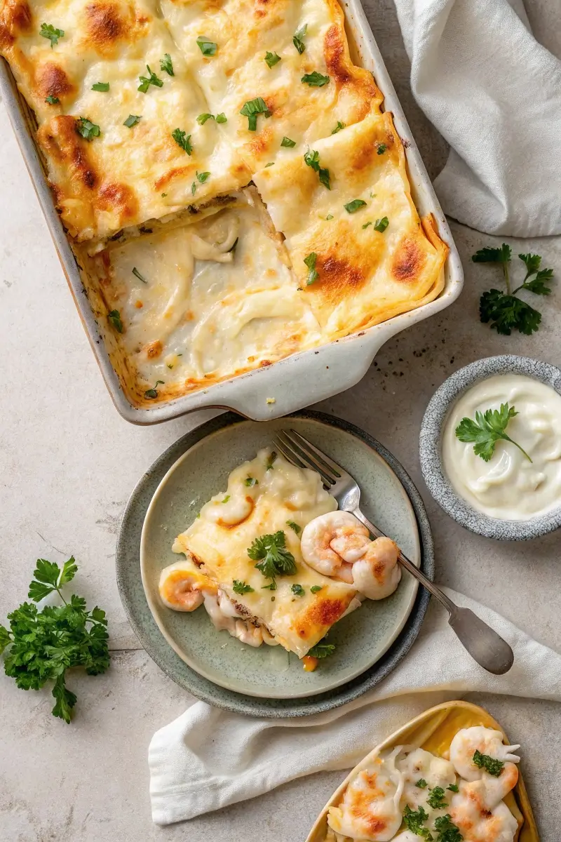 Seafood Lasagna with Shrimp & Crab