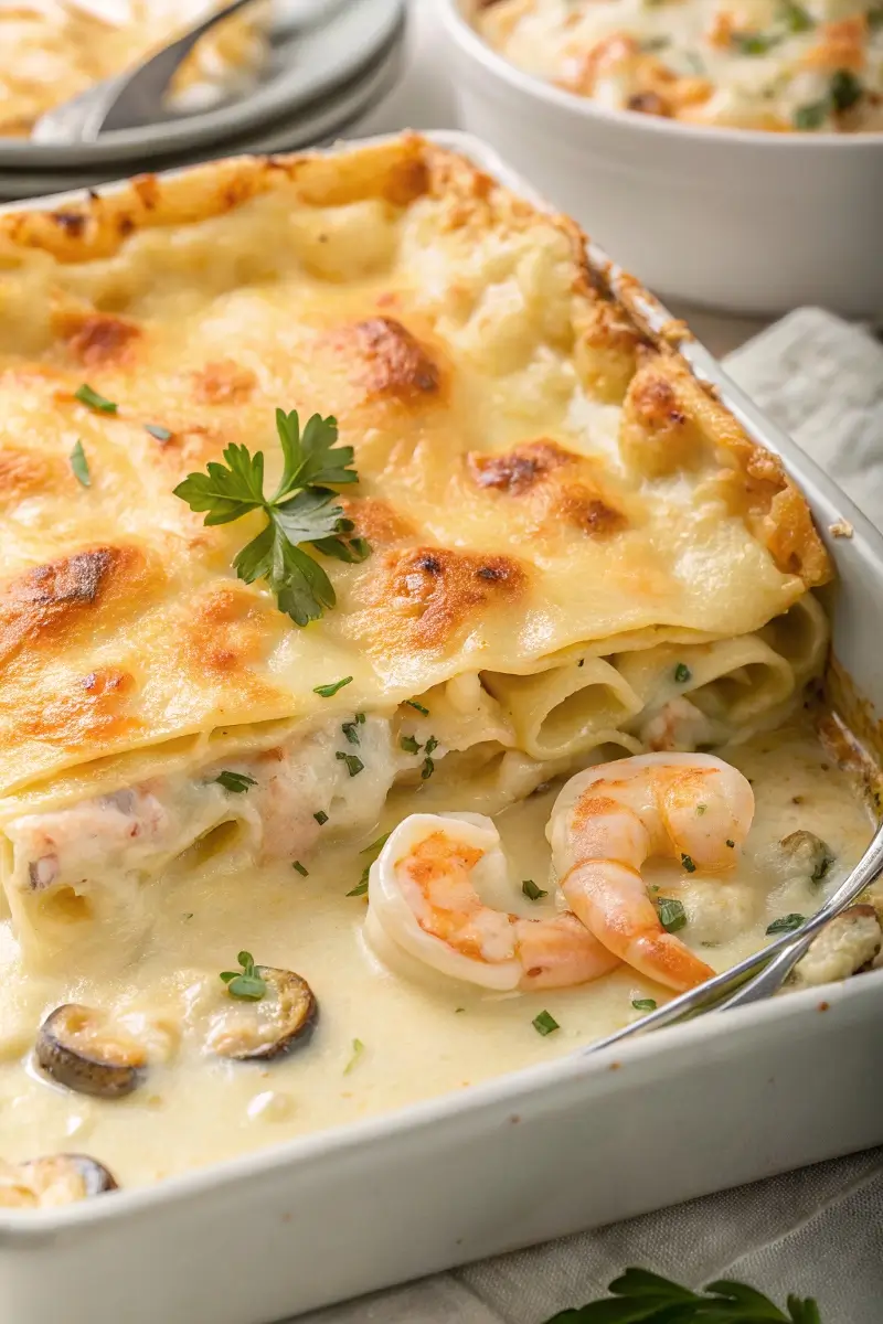 Seafood Lasagna with Shrimp & Crab