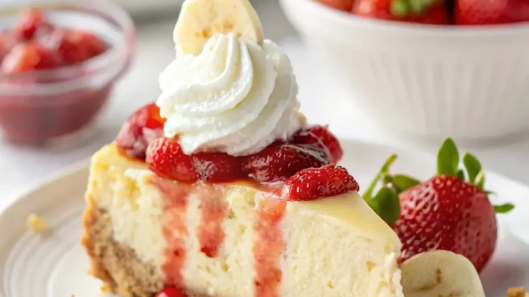 Strawberry Banana Pudding Cheesecake