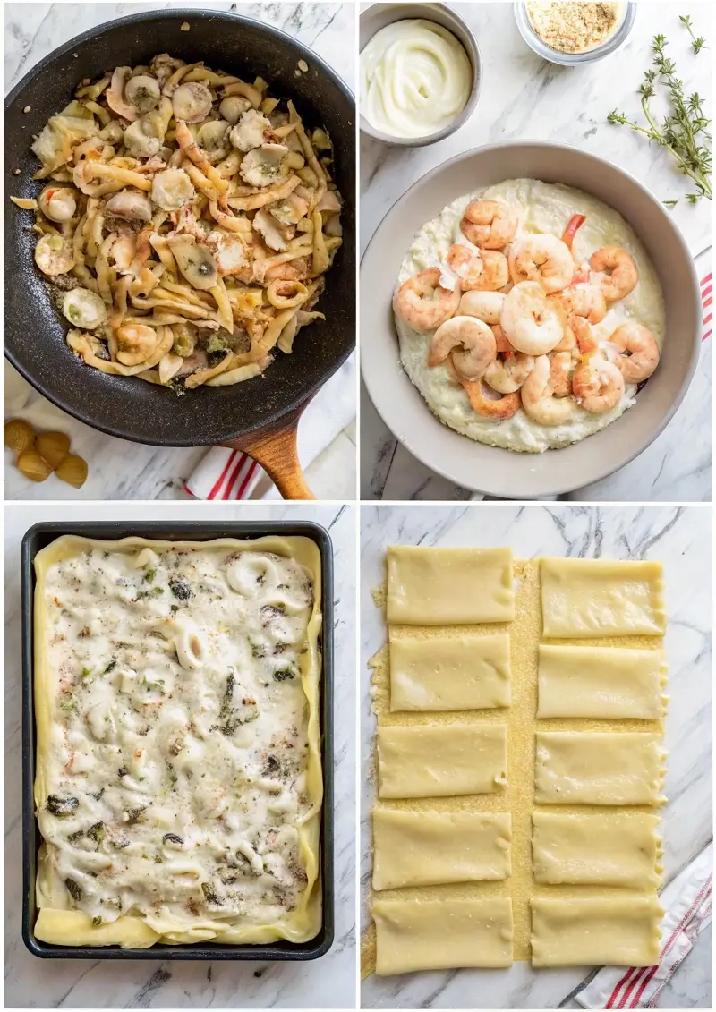 Seafood Lasagna with Shrimp & Crab