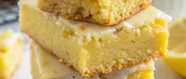 Lemon Brownies with White Chocolate